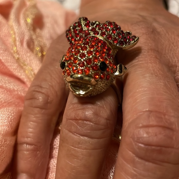 Silver and Gold Fish Rings - Picture 3 of 13